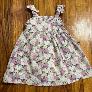 Floral Pink and White Dress